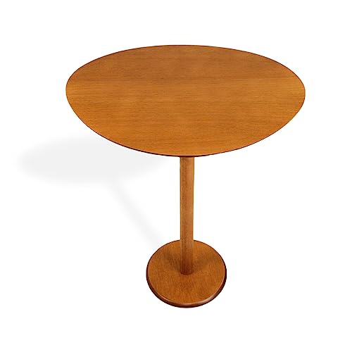 Mesa Lateral Monopé Laminada Design Orgânico 35x50cm (Mel)