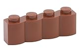 Lego Parts: Brick, Modified 1 x 4 Log (Reddish Brown)