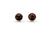 925 Sterling Silver Round Stud Earrings with Genuine Natural Baltic Amber.