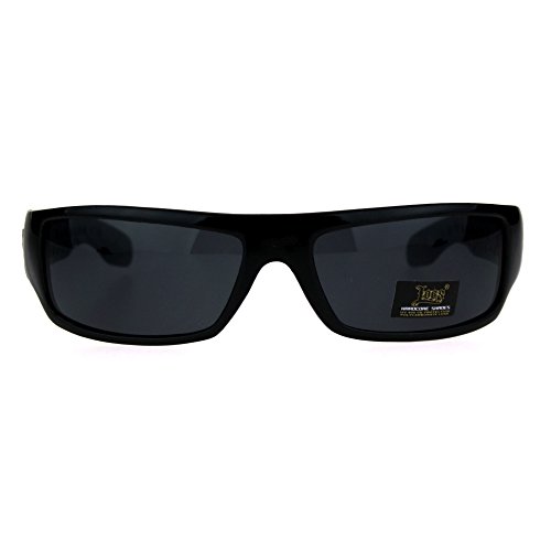 Black Locs OG Gangster Cholo Narrow Rectangular Sunglasses