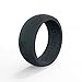 QALO Men's Classic Rubber Silicone Ring, Rubber Wedding Band, Breathable, Durable Rubber Wedding Ring for Men, 8.5mm Wide 2.5mm Thick, Slate Grey, Size 9