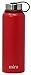 MIRA 40 Oz Stainless Steel Vacuum Insulated Wide Mouth Water Bottle | Thermos Keeps Cold for 24 hours, Hot for 12 hours | Double Walled Powder Coated Travel Flask | Red