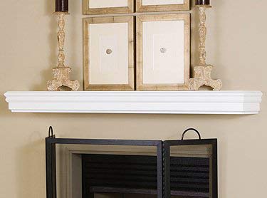 Monroe 72 Inch Fireplace Mantel Shelf - White Paint Finish
