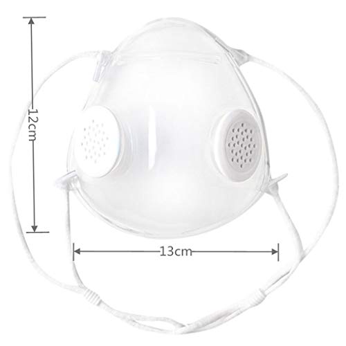 WFeieig Novelty Clear Face Covering,Super Stretchy Earloop Transparent Mouth Bandanas with Valve,Stylish and Simple