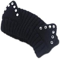 RICCOS ( TM ) Fashion Women Han Yarn Hair Accessories Headband Cute Little Fox Rhinestone Cat Ears Warm Stretch Knit Headband