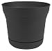 Bloem Saturn Planter with Saucer, 14", Black (SP1400) primary