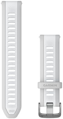 Garmin 20mm Quick Release Watch Band Silicone Mist Grey Silver Hardware