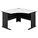 Bush Business Furniture Series A 48W Corner Desk in White Spectrum and Slate, Small Computer Table for Home or Professional Office
