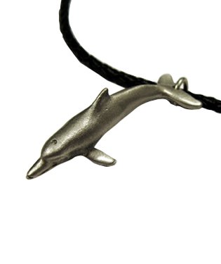 Pewter Ocean Theme Scuba Dive Diving Hand Crafted Pendants on 18" Braided Cord Necklace Jewelry Turtle Shark Eel Dolphin Stingray
