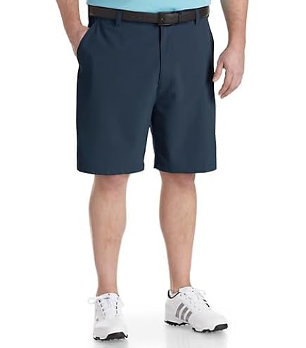 Reebok Big and Tall Golf Performance Flat-Front Shorts Black 48 at