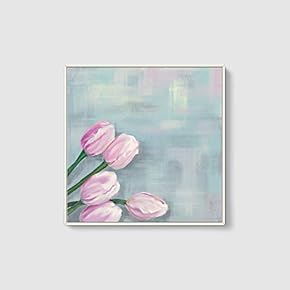 Framed Canvas Wall Art for Living Room, Bedroom Flowers Canvas Prints for Home Decoration Ready to Hang - 24x36 inches - 16x16 inches