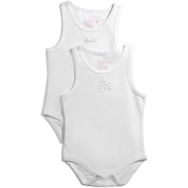 Little Pipers Baby Bodysuits - 3-Pack Of 100% Cotton White Undershirts With Snap Closure