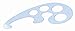 Set of 3 Shapes Yosogo Transparent Plastic Drafting French Curve