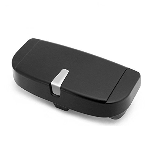 YOCTM Auto Sun Visor Clip Holder Eyeglasses Glasses Case Storage Box for Jeep Audi BMW Benz VW Golf Car Styling Accessories (Black)