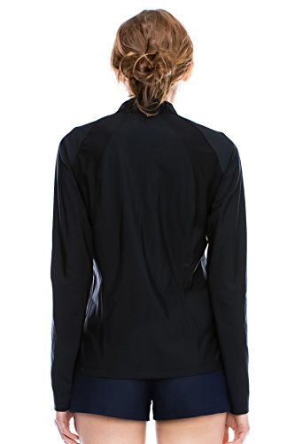 Kurve Sport Women's Lightweight Active Performance Track Jacket (Large, Black)