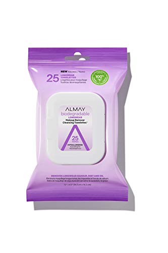image for Almay Biodegradable Longwear Makeup Remover Cleansing Towelettes, Hypo