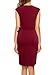 Berydress Women's Classic Cocktail Party Cap Sleeve Deep V Neck Draped Waist Tie Belt Knee-Length Faux Wrap Dress (XL, 6028-Burgundy)