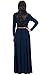 KOH KOH Womens Long V-Neck Full Sleeve Semi Formal Flowy Evening Cute Maxi Dress