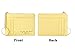 Women Slim Leather Card Case Holder Small Wallet Cute Coin Purse Girl Mini Wallet with Keychain (Yellow)