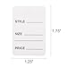 Metronic Price Tags, Perforrated Merchandise Marking Tags, One-Part Paper Tags, 1-1/4 x 1-7/8 - Inches Marking Tags, Pack of 1000 (White)