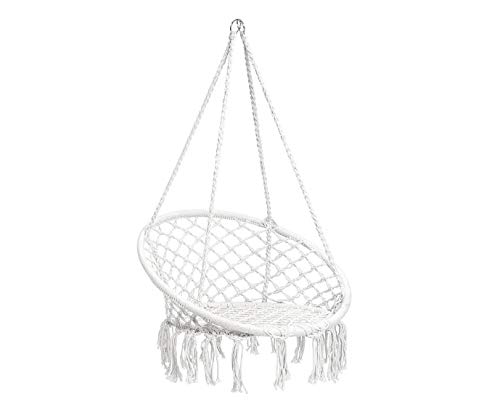 Nooksta Hammock Chair Macrame Swing Included Cushion & Hanging kit for Indoor/Outdoor, Hammock Stand. Room Decor Hanging Chairs Tree Swing, Girls, Kids, Teen Bedroom. Unicorn + LED Lights - Thumbnail 3