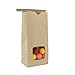 AwePackage 1/2 Lb(8 oz) Kraft Tin Tie Paper Bag with window (100 Pack)