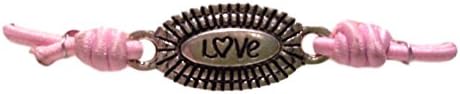 Inspirational 2 Sided 'Love Joy' Light Pink Stretch Bracelet
