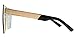 Oversized Flat Top Square VINTAGE RETRO SHIELD Style Aviator SUNGLASSES (GOLD, Blue)