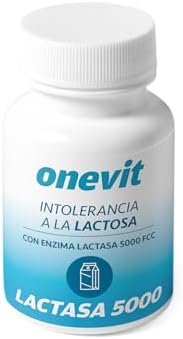 Lactasa 5000 FCC - Actúa a PH bajo para mejor digestión - Intolerancia a la lactosa - 45 cápsulas