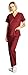 Dagacci Medical Uniform Woman and Man Scrub Set Unisex Medical Scrub Top and Pant, BURGUNDY, M