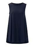 SIORO Womens Tunic Tops Sleeveless Casual Top Flowy Tank Loose Fit Swing T-Shirt Summer Solid