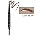 Long Lasting Sweat Proof Smudge Proof Eyebrow Pencil Waterproof Brow Liner Drawing Eye Brow with Brush Automatic Makeup Cosmetic Tool (Light Brown)