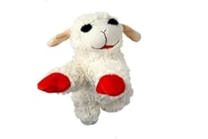 Multipet Lamb Chop Dog Toy | Lamb Chop Squeaker Toy | Officially Licensed (White, 10")