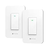 Smart Wi-Fi Light Switch Three-way TECKIN Smart Wall switch, Voice Control,Remote Control,Work with Alexa and Google home and IFTTT,Schedule and Timer,Easy Installation,No Hub Required