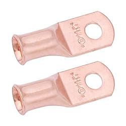 SELTERM 2pcs 1 AWG 1/4" Stud Copper Wire