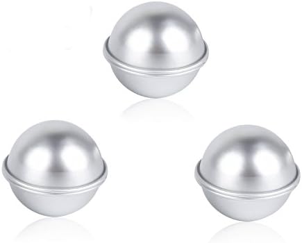 Katparry Metal Bath Bomb Mold with One Size 3 Set for Making Bath Bombs DIY Bath Fizzies