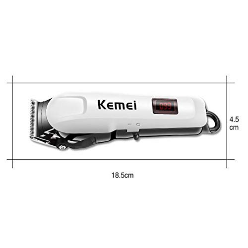 KEMEI Men's Low Voice Rechargeable Hair Clipper Razor LCD Display Cordless Electric Professional Shaver Beard Trimmer Grooming Shaving Machine Self Hair Cutting Haircut Trimmer Cutter