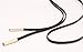 Tube on the Ends Black Faux Suede Wrap Choker Long Necklace, 60