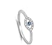 CHOOSE YOUR COLOR Sterling Silver Evil Eye Ring
