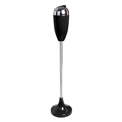 Goetland Telescopic Floor Stand Ashtray 23-36" Smart Self Cleaning Tray Home Garden Smoking Room, Black