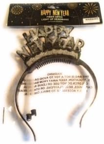 JF Happy New Year 2017 FIBER OPTICA LIGHT UP HEADBAND SILVER COLOR