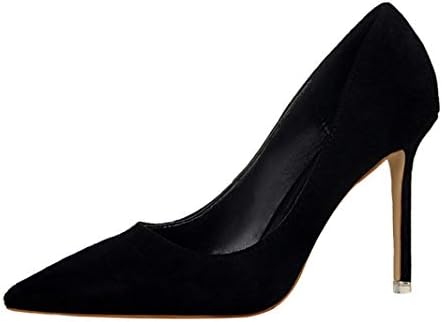 Drew Toby Women Pumps Shallow Pointed Toe OL Concise Suede Sexy High Heels