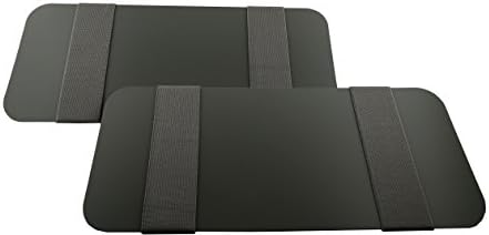 Visormates - Side Window Extenders (5x12 Gray with Gray Straps) to add to Your Existing GMC Canyon 2015+ Driver and Passenger Sun Visors
