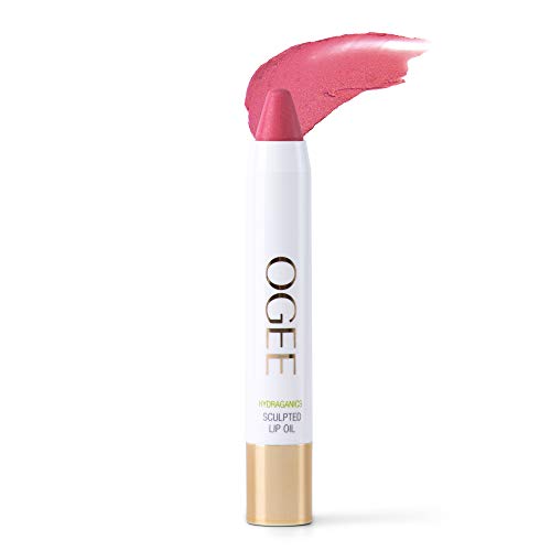 Ogee Sculpted Tinted Lip Oil - Organic & Natural Lip Primer, Moisturizer & Treatment Balm - Camellia (Classic Pink Color)