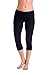 FitwearUSA Women's High Waist Tummy Control Cotton Spandex Stretch Yoga Capri (Single & Multi Packs)