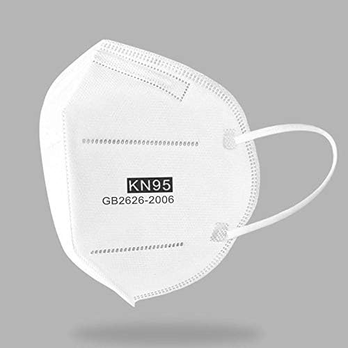 Goldenlight KN95 Breathing Masks& Mask Filters Remplacement for Air Pollution - Anti Dust, Exhaust Gas, Smoke, Smog, Pollen, Fumes, Anti-fog Masks for Men Women (10 pcs masks)