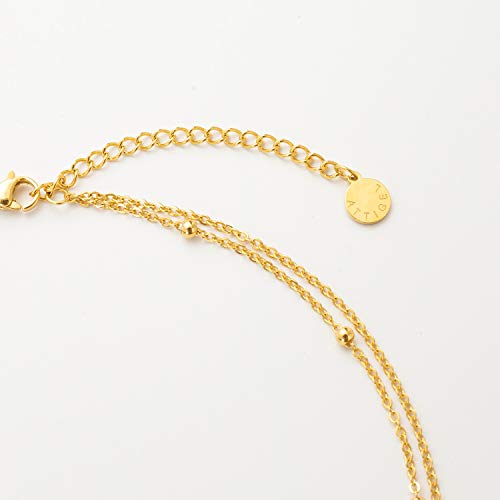 image for LEGITTA Disc Coin Charm Pendant Collar Necklace Layering Titanium Chai