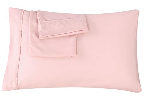 Pillowcases Set of 2 Envelope Closure End Super Soft and Breathable - Pink/20''x30''