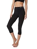 Boody Body EcoWear Women’s Calf Length Legging Made from Natural Organic Bamboo Viscose – Soft Breathable Eco Fashion for Sensitive Skin - Black, Small