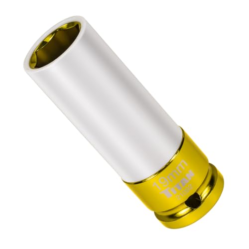 Titan 21092 1/2-Inch Drive x 19mm Non-marring Impact Deep Lug Nut Socket